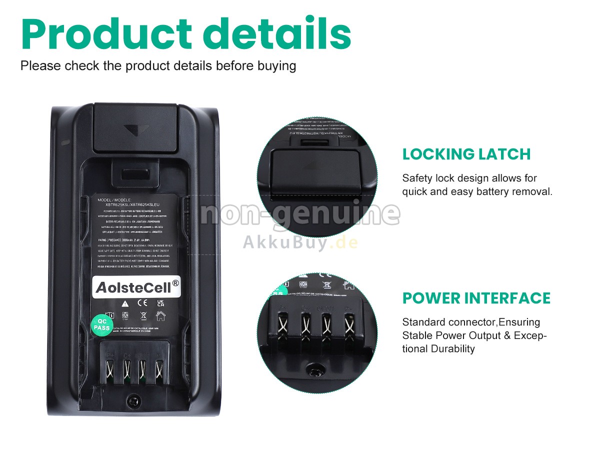 Shark XBTR625KSL Ersatzakku