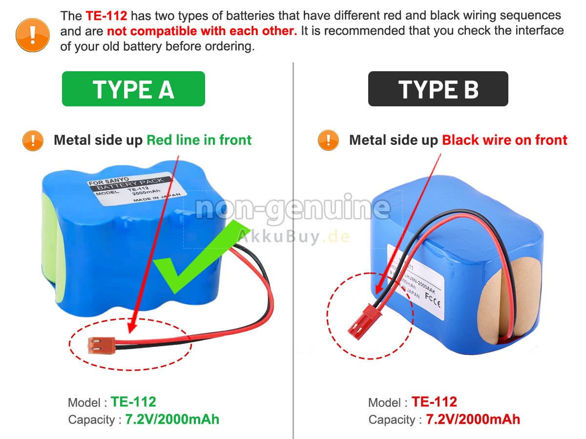 Terumo TE-112 Ersatzakku
