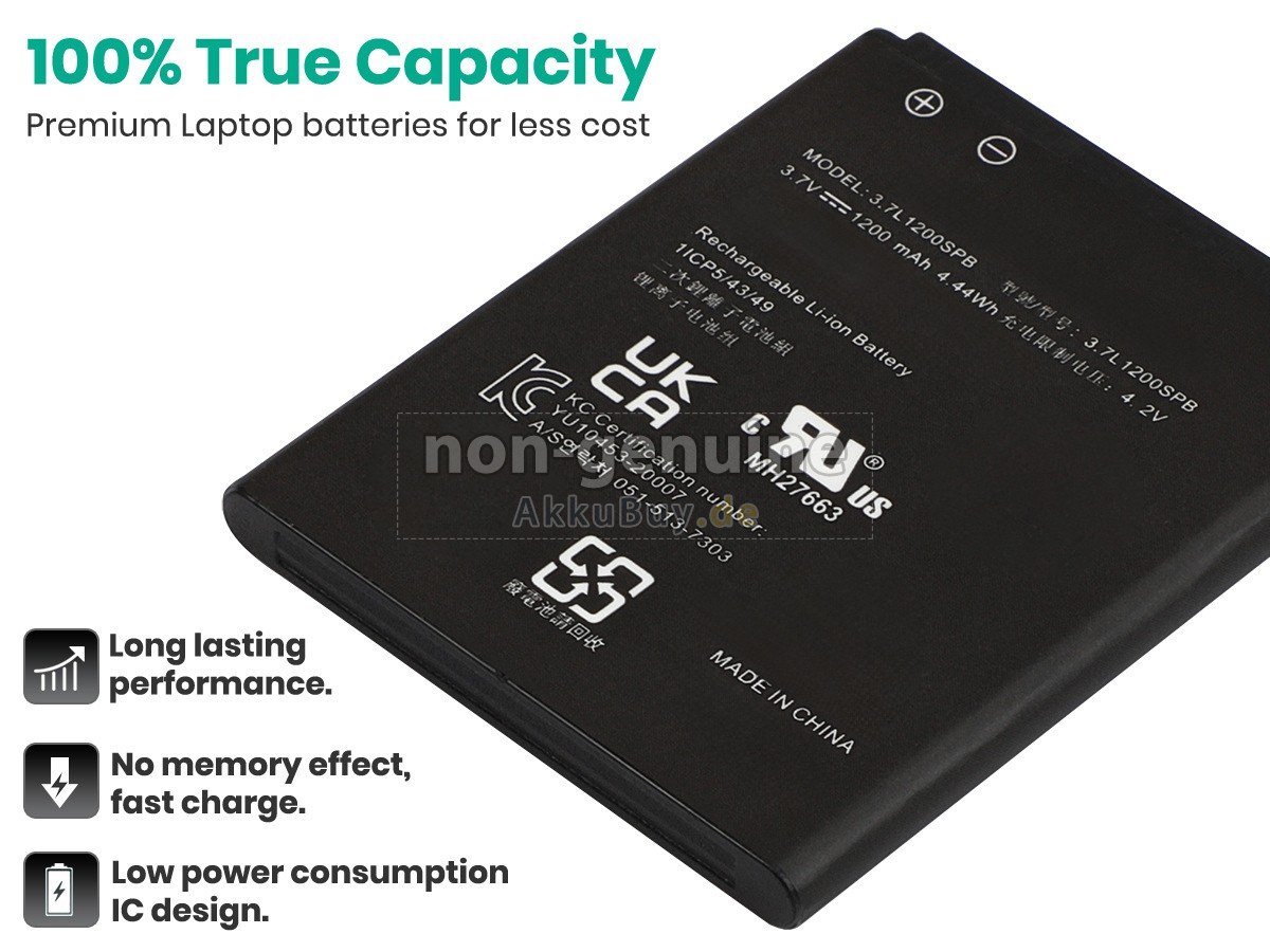 Texas Instruments 3.7L1200SP Ersatzakku