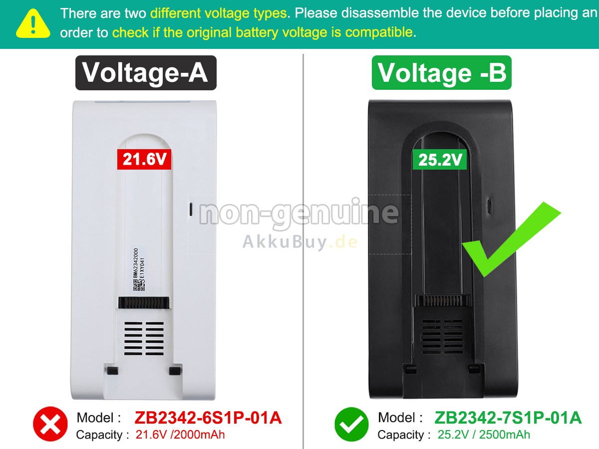 Tineco A20 Ersatzakku