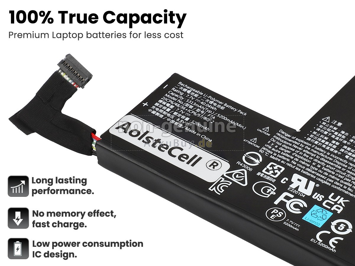 Valve F7A Ersatzakku