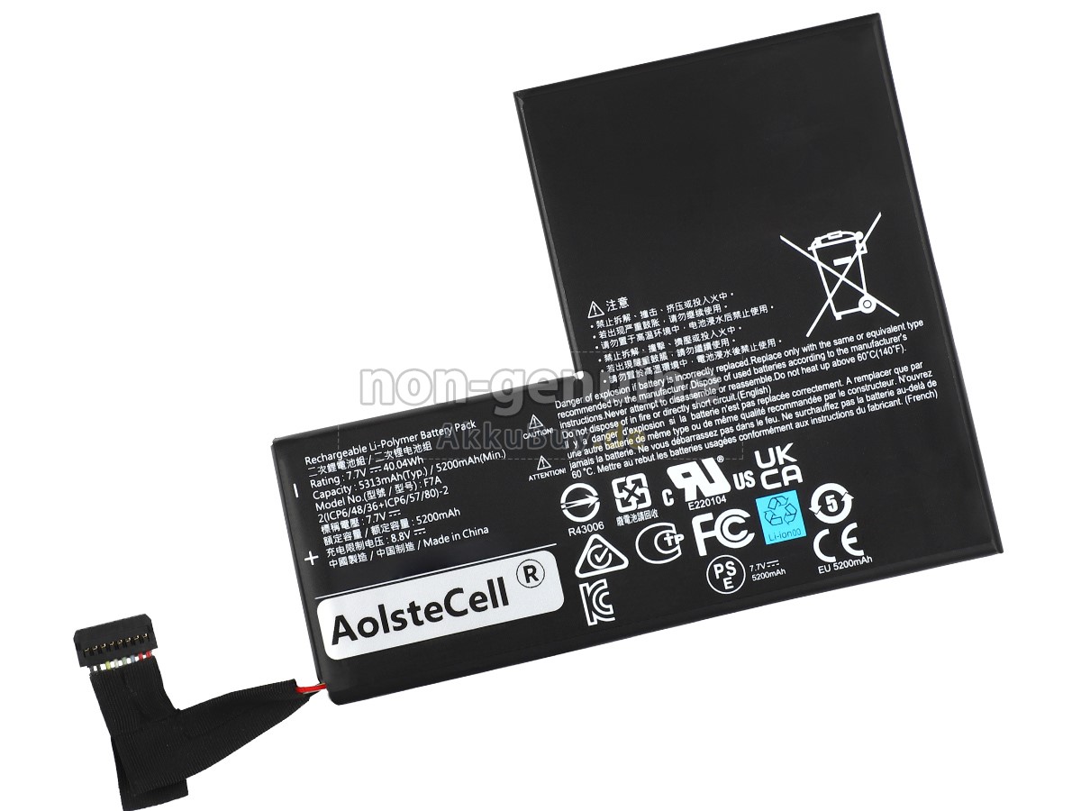 Valve F7A Ersatzakku