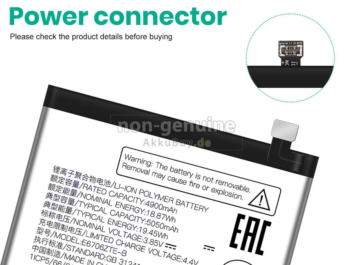 ZTE AXON 60 Ersatzakku