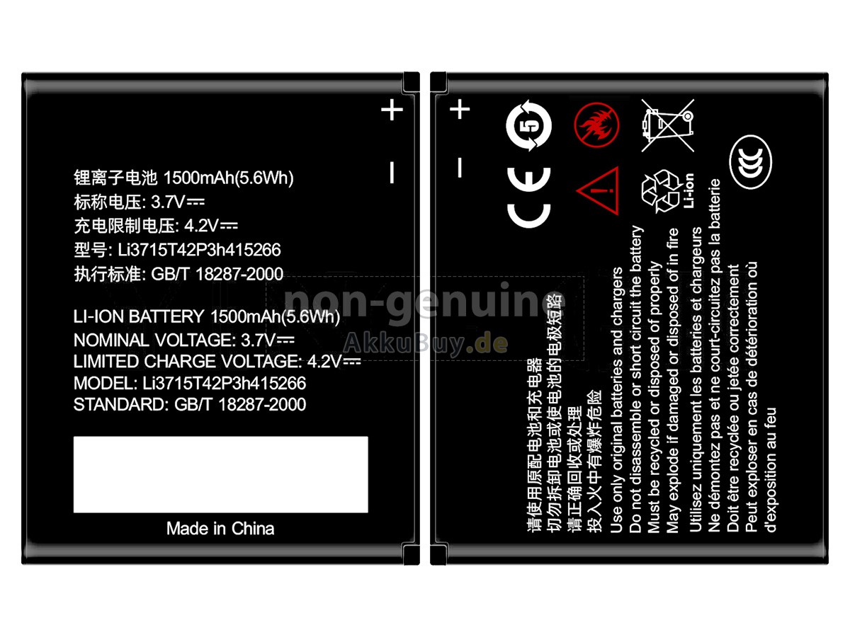 ZTE LI3715T42P3H415266 Ersatzakku